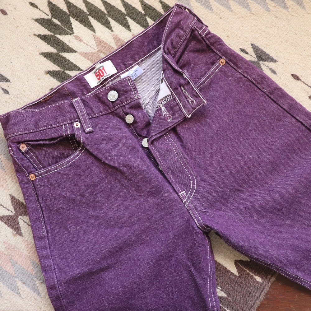 Levi's 501 button fly mom jeans 29/30 in EGGPLANT
